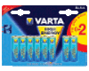 Pack 6 + 2 gratuites Varta LR6 / AA